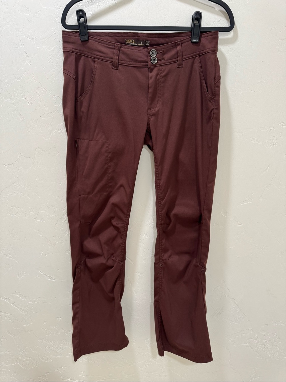 Prana Halle Pant Women's 8 Cocoa Brown Maroon Color Outdoor Hiking - Picture 5 of 16